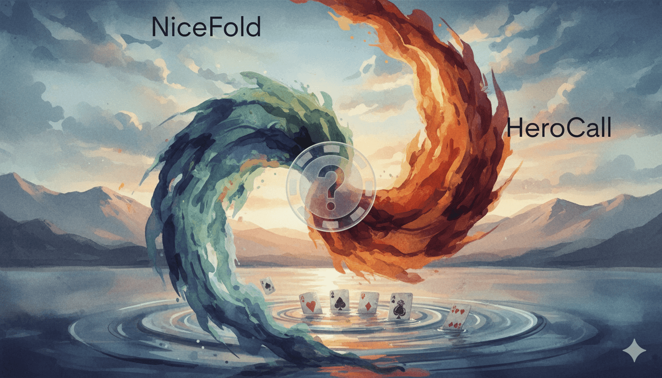 德州扑克的赢家思维 - Nice Fold 与 Hero Call 的策略对决